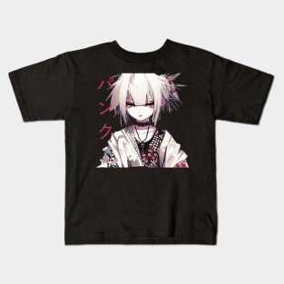 punk (パンク / panku) anime girl with kimono Kids T-Shirt